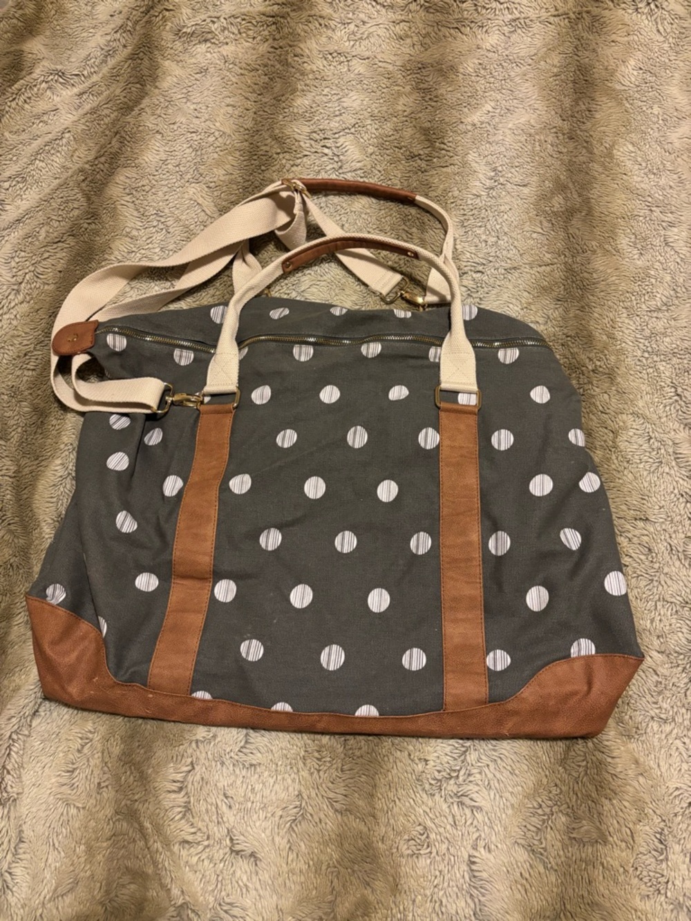 Polka dot Duffle travel bag